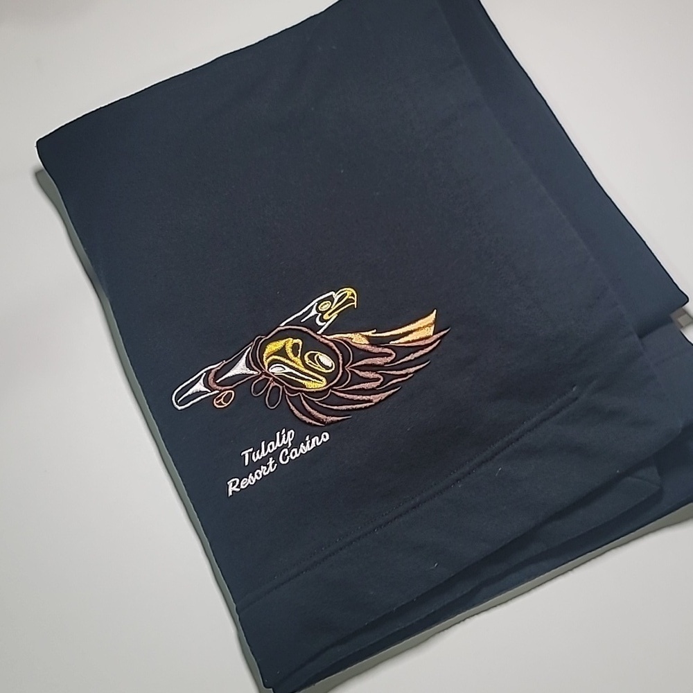 FREE with Purchase Eagle Embroidered Tulalip Casino Resort Fleece Cotton Blanket